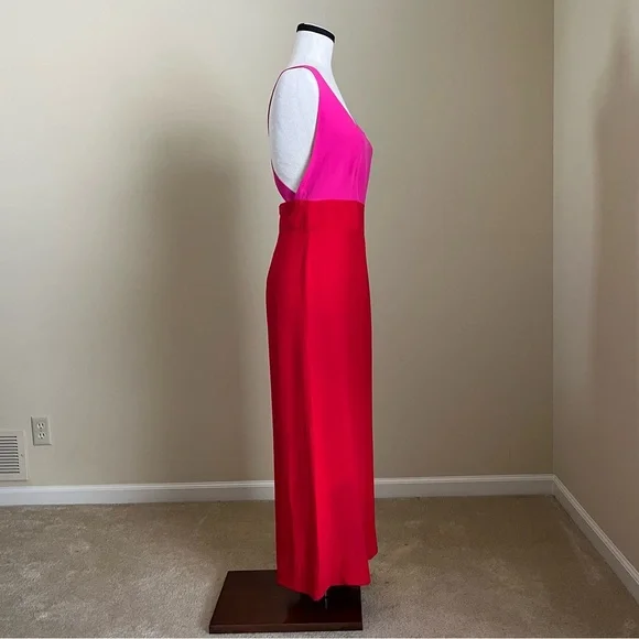 NWOT STAUD - Square Neck Jumpsuit in Red and Pink - 10 - Picture 5 of 16